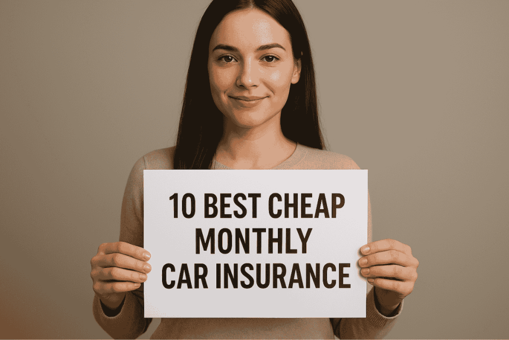 Get budget-friendly protection with cheap monthly car insurance. 