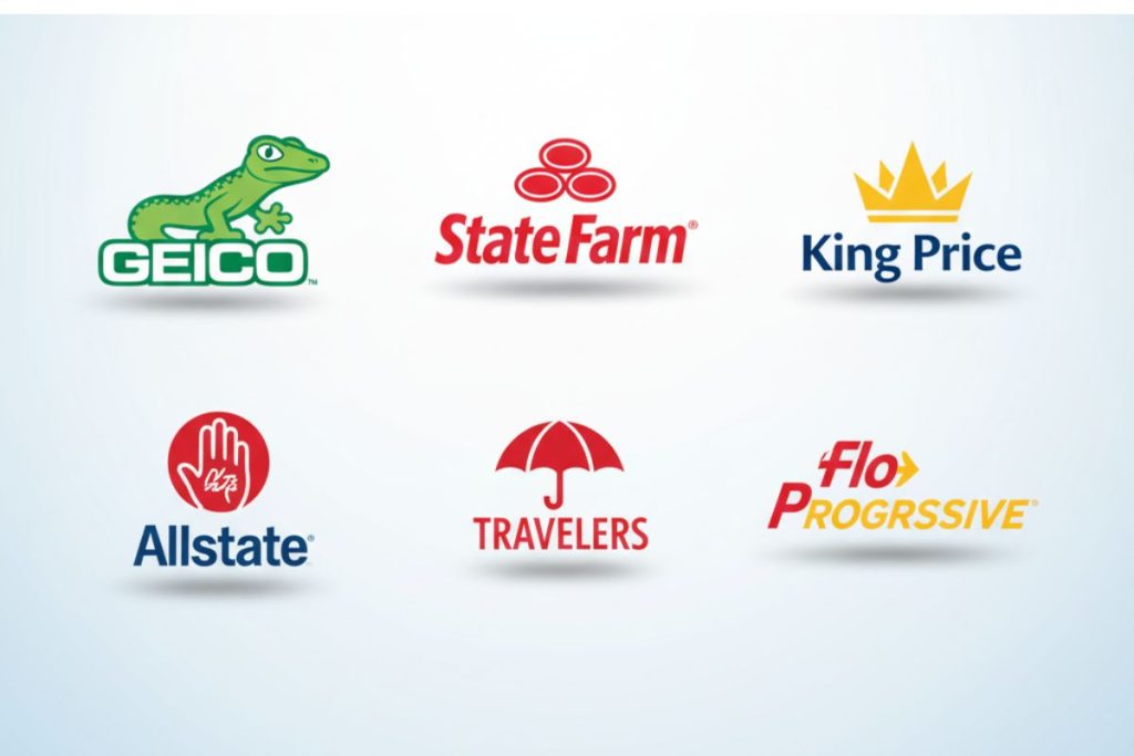 “Logos of top companies offering Car Insurance Price Quotes Online 2025 USA”