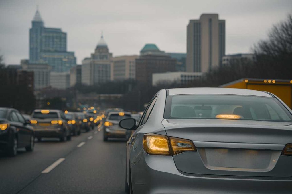 Affordable Car Insurance for Commuters in North Carolina suburban commute car